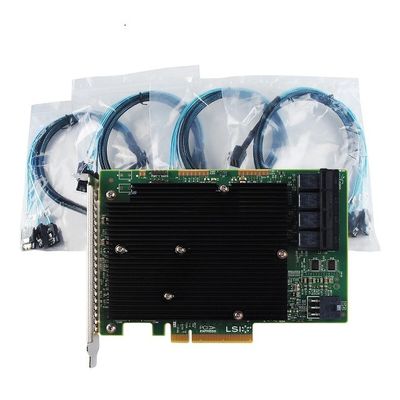 Tarjeta de matriz de servidor LSI SAS 9300-16I 12GBS HBA BUS ADAPTER CARD Modo 4SFF-8643 SATA Cable