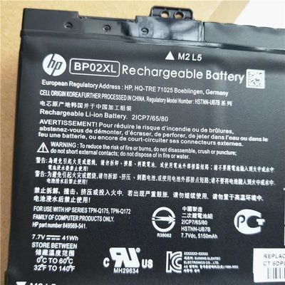 Batería recargable HP Pavilion BP02XL para 15-AU HSTNN-LB7H HSTNN-UB7B 849909-850