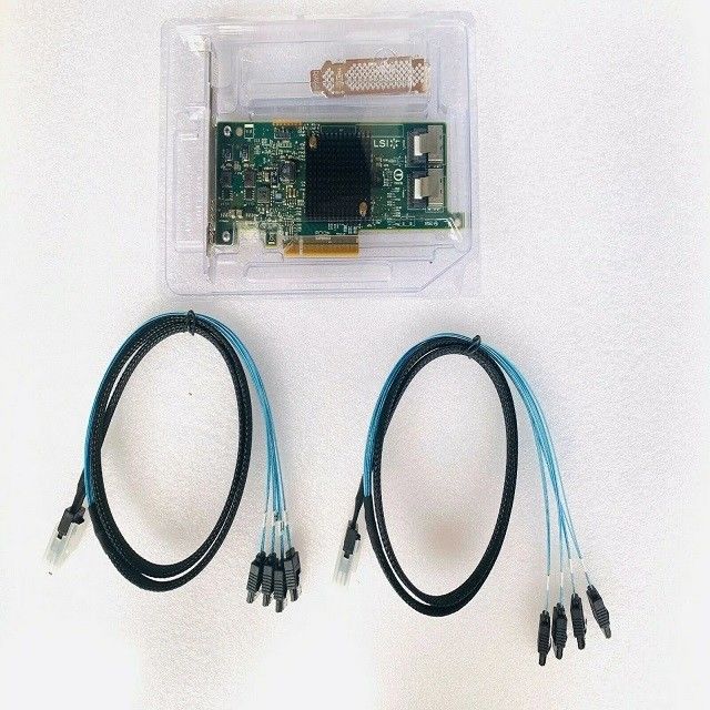 6Gbps LSI 9207-8i PCIE3.0 HBA FWP20 IT Modo ZFS FreeNAS UnRAID 2 SFF-8087