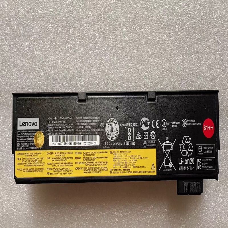 72Wh 61++ 01AV427 01AV428 Batería de computadora portátil para el ThinkPad T470 T480 T570 P51S P52S